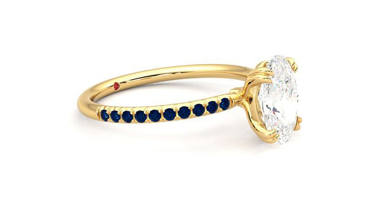 Taylor & Hart Damson Oval Engagement Ring 360 degree image 7