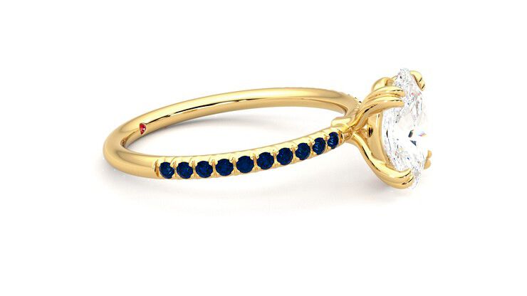 Taylor & Hart Damson Oval Engagement Ring 360 degree image 8
