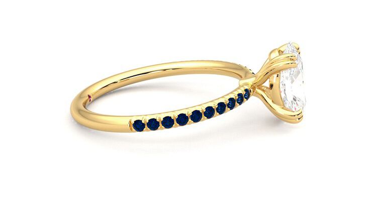 Taylor & Hart Damson Oval Engagement Ring 360 degree image 9