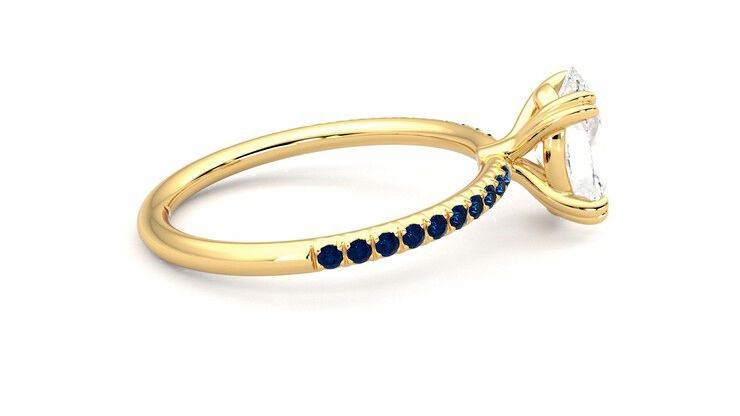 Taylor & Hart Damson Oval Engagement Ring 360 degree image 10