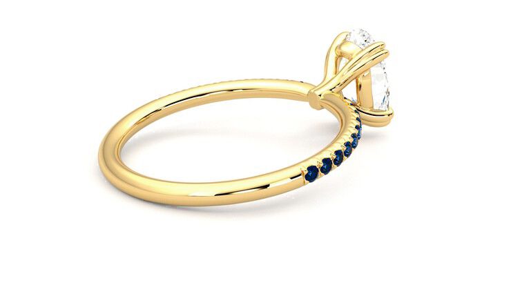 Taylor & Hart Damson Oval Engagement Ring 360 degree image 12