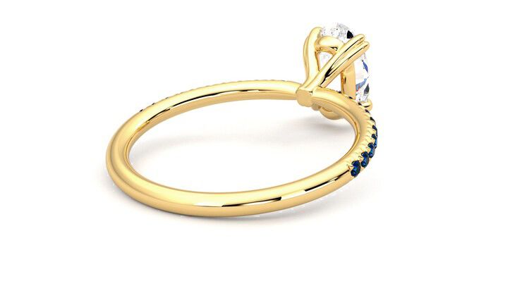 Taylor & Hart Damson Oval Engagement Ring 360 degree image 13