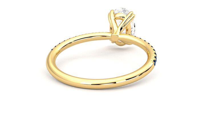 Taylor & Hart Damson Oval Engagement Ring 360 degree image 14
