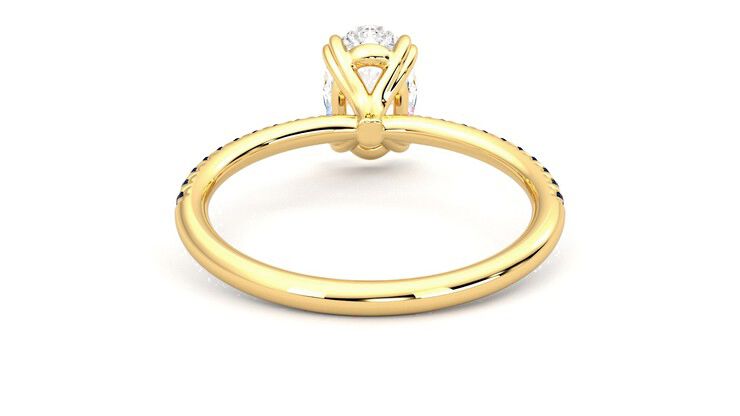 Taylor & Hart Damson Oval Engagement Ring 360 degree image 15