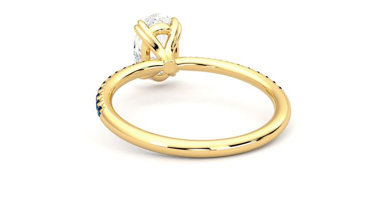 Taylor & Hart Damson Oval Engagement Ring 360 degree image 16