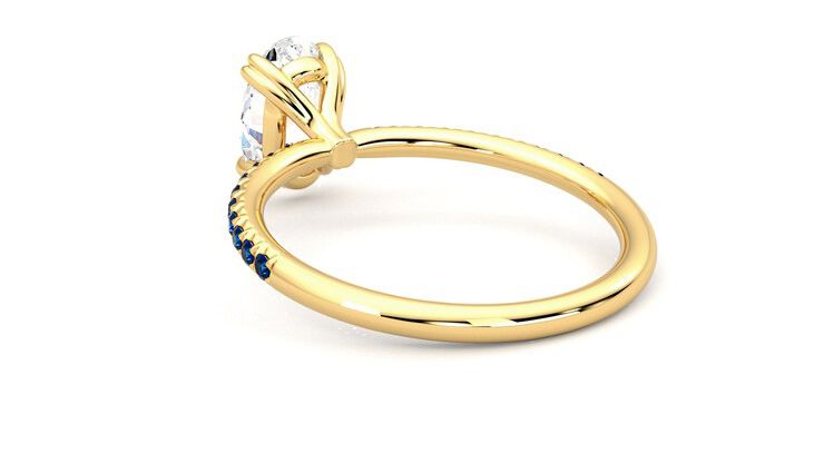 Taylor & Hart Damson Oval Engagement Ring 360 degree image 17