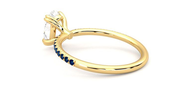 Taylor & Hart Damson Oval Engagement Ring 360 degree image 18