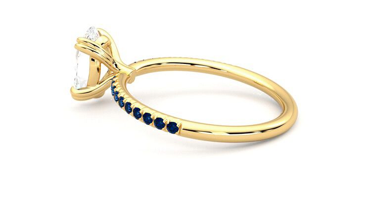 Taylor & Hart Damson Oval Engagement Ring 360 degree image 19
