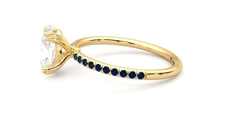 Taylor & Hart Damson Oval Engagement Ring 360 degree image 21