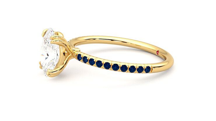 Taylor & Hart Damson Oval Engagement Ring 360 degree image 22