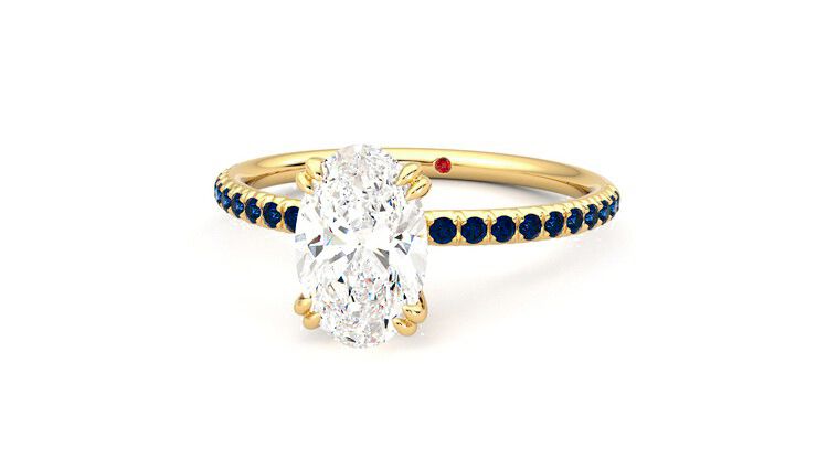 Taylor & Hart Damson Oval Engagement Ring 360 degree image 27