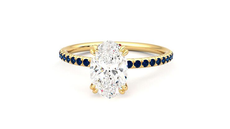 Taylor & Hart Damson Oval Engagement Ring 360 degree image 28