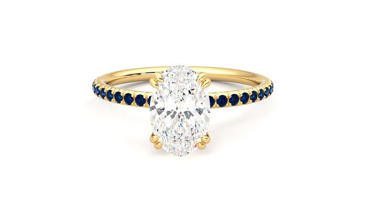 Taylor & Hart Damson Oval Engagement Ring 360 degree image 29