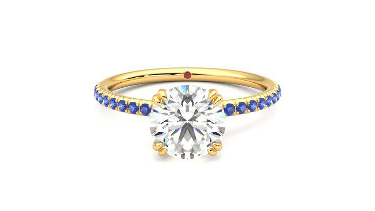 Taylor & Hart Damson Round Engagement Ring 360 degree image 0
