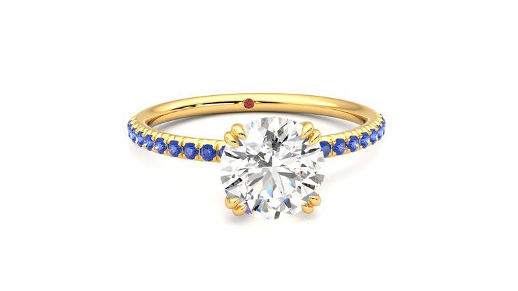 Taylor & Hart Damson Round Engagement Ring 360 degree image 2