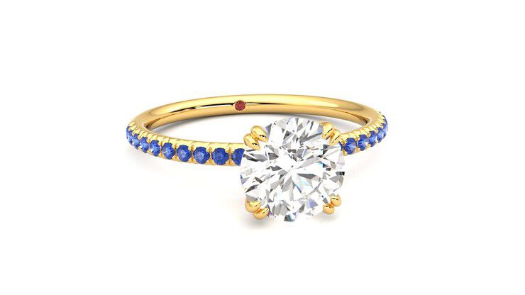 Taylor & Hart Damson Round Engagement Ring 360 degree image 3
