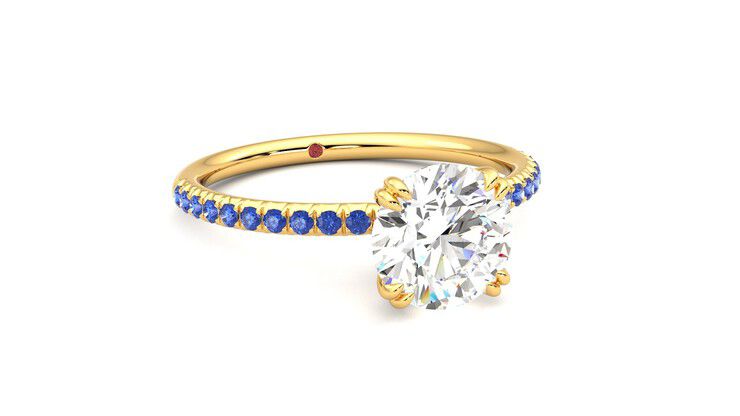 Taylor & Hart Damson Round Engagement Ring 360 degree image 4