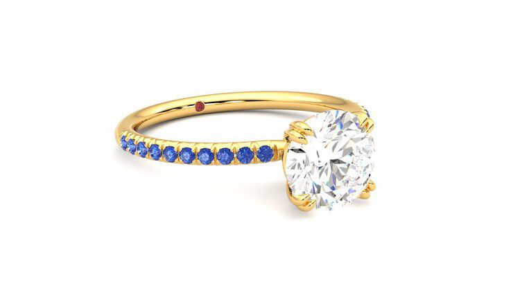 Taylor & Hart Damson Round Engagement Ring 360 degree image 5