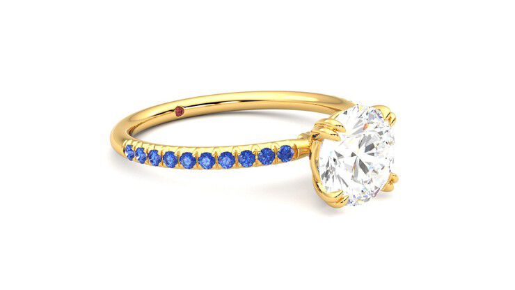 Taylor & Hart Damson Round Engagement Ring 360 degree image 6