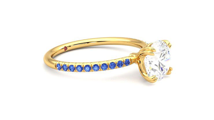 Taylor & Hart Damson Round Engagement Ring 360 degree image 7