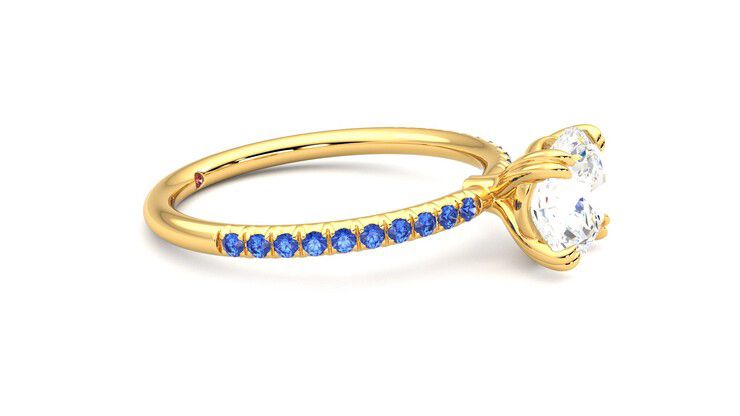 Taylor & Hart Damson Round Engagement Ring 360 degree image 8