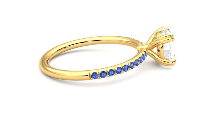 Taylor & Hart Damson Round Engagement Ring 360 degree image 10