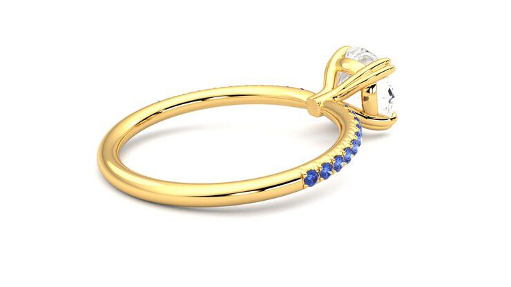 Taylor & Hart Damson Round Engagement Ring 360 degree image 12