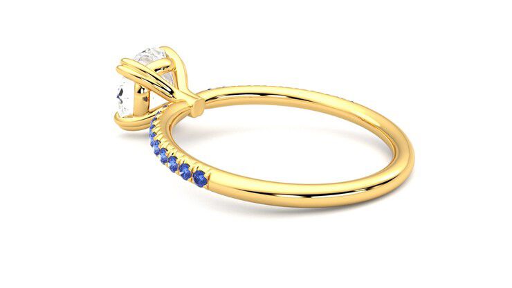 Taylor & Hart Damson Round Engagement Ring 360 degree image 18