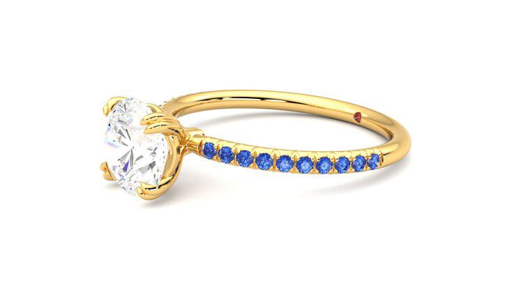 Taylor & Hart Damson Round Engagement Ring 360 degree image 23