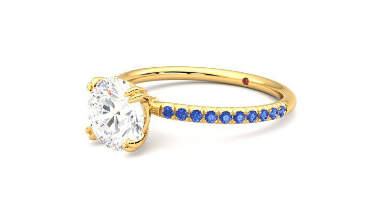 Taylor & Hart Damson Round Engagement Ring 360 degree image 24