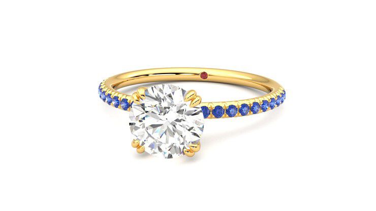 Taylor & Hart Damson Round Engagement Ring 360 degree image 27
