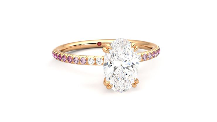 Taylor & Hart Damson Oval Engagement Ring 360 degree image 3