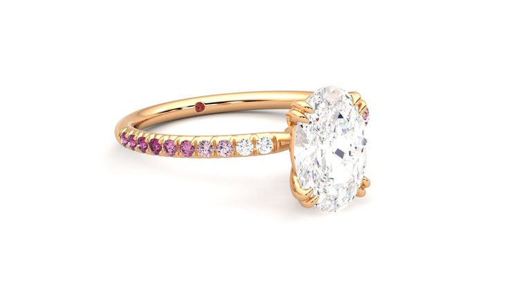 Taylor & Hart Damson Oval Engagement Ring 360 degree image 5