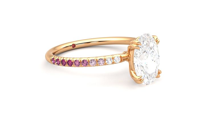 Taylor & Hart Damson Oval Engagement Ring 360 degree image 6