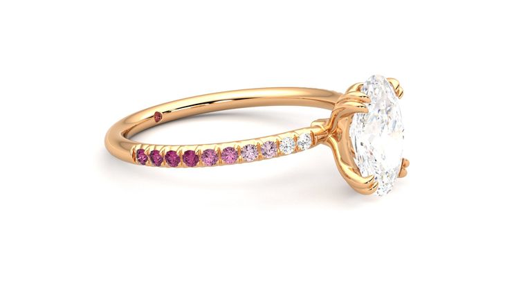 Taylor & Hart Damson Oval Engagement Ring 360 degree image 7
