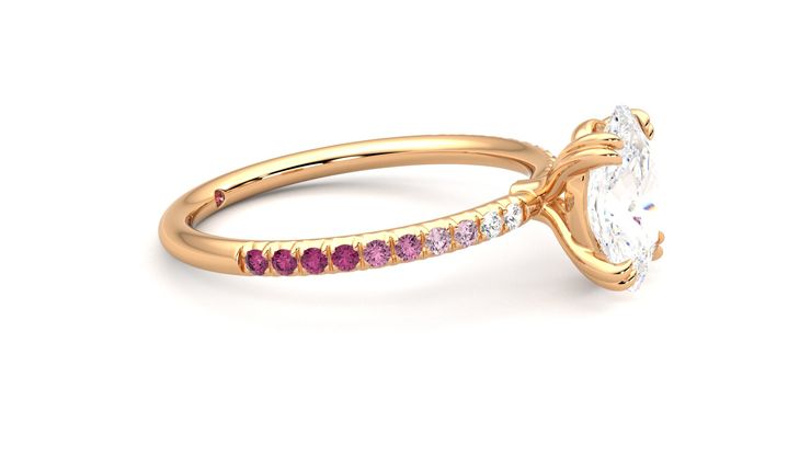 Taylor & Hart Damson Oval Engagement Ring 360 degree image 8