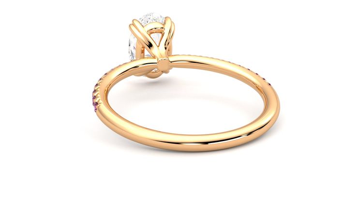 Taylor & Hart Damson Oval Engagement Ring 360 degree image 16