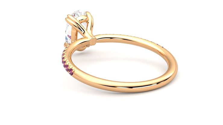Taylor & Hart Damson Oval Engagement Ring 360 degree image 17