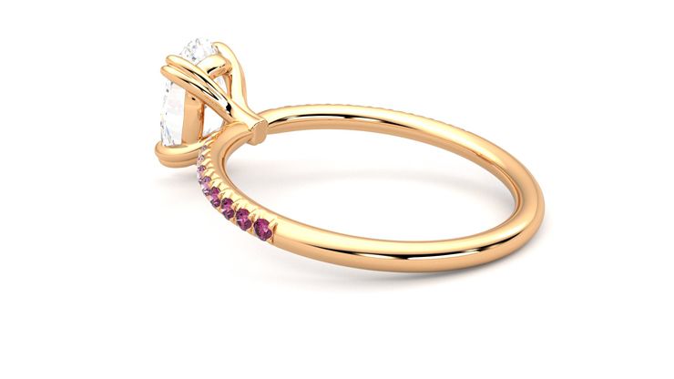 Taylor & Hart Damson Oval Engagement Ring 360 degree image 18