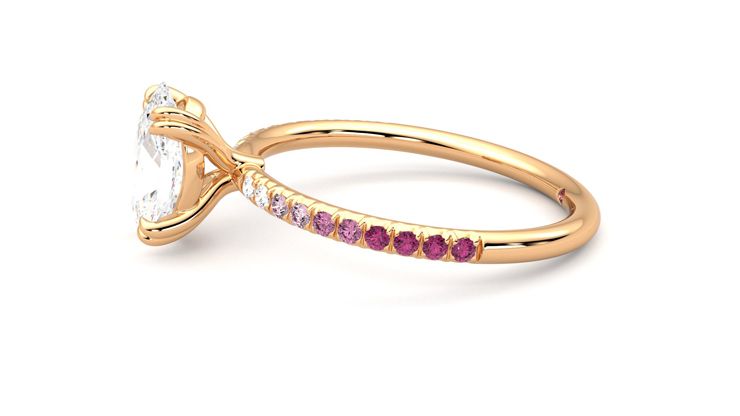 Taylor & Hart Damson Oval Engagement Ring 360 degree image 21