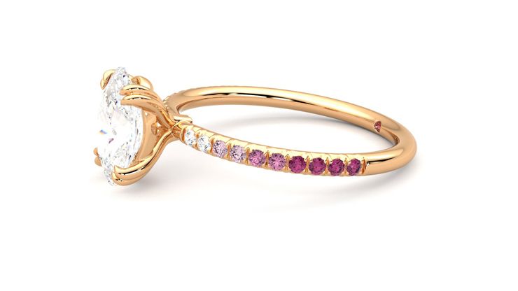 Taylor & Hart Damson Oval Engagement Ring 360 degree image 22