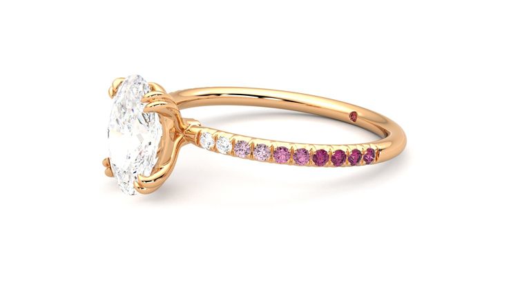 Taylor & Hart Damson Oval Engagement Ring 360 degree image 23
