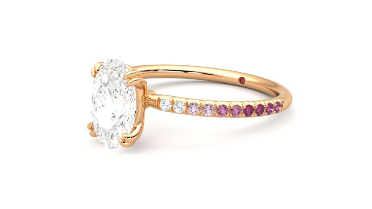 Taylor & Hart Damson Oval Engagement Ring 360 degree image 24