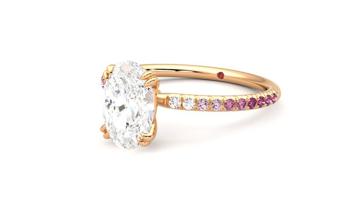 Taylor & Hart Damson Oval Engagement Ring 360 degree image 25