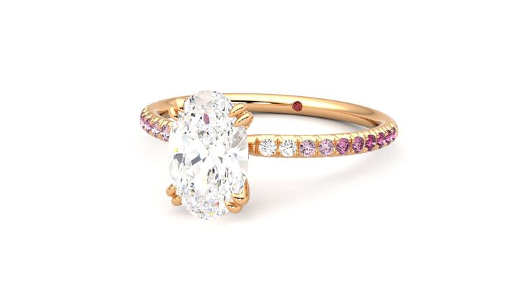 Taylor & Hart Damson Oval Engagement Ring 360 degree image 26