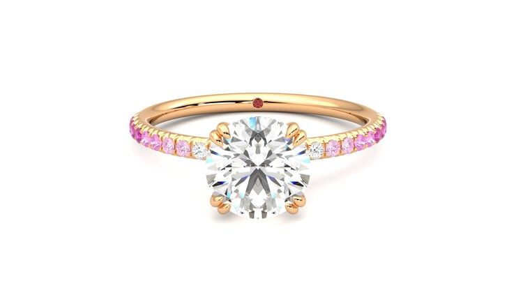 Taylor & Hart Damson Round Engagement Ring 360 degree image 0