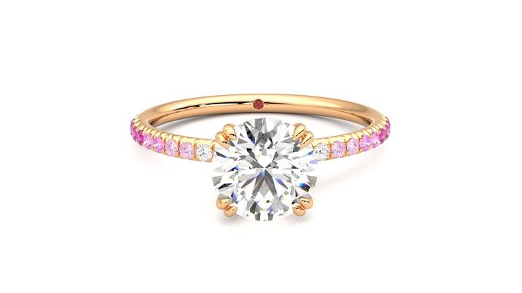 Taylor & Hart Damson Round Engagement Ring 360 degree image 1
