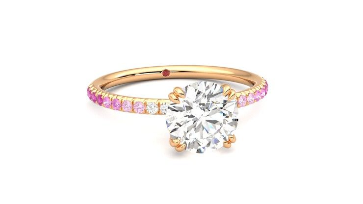 Taylor & Hart Damson Round Engagement Ring 360 degree image 3