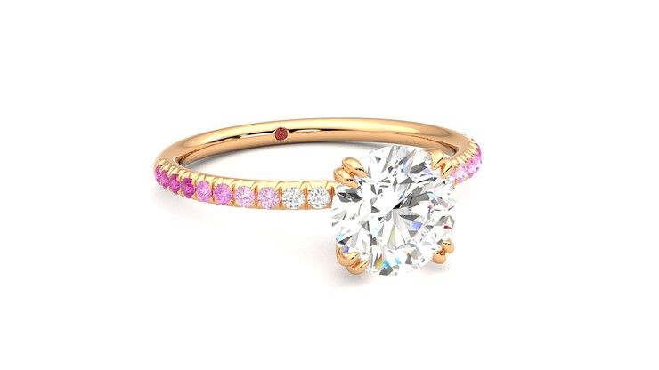 Taylor & Hart Damson Round Engagement Ring 360 degree image 4
