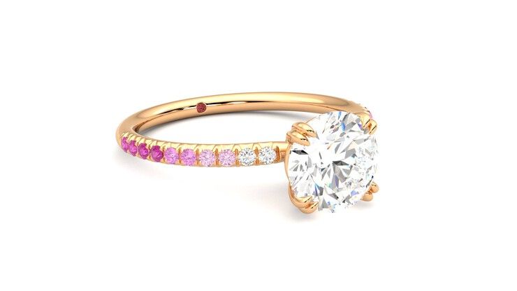 Taylor & Hart Damson Round Engagement Ring 360 degree image 5